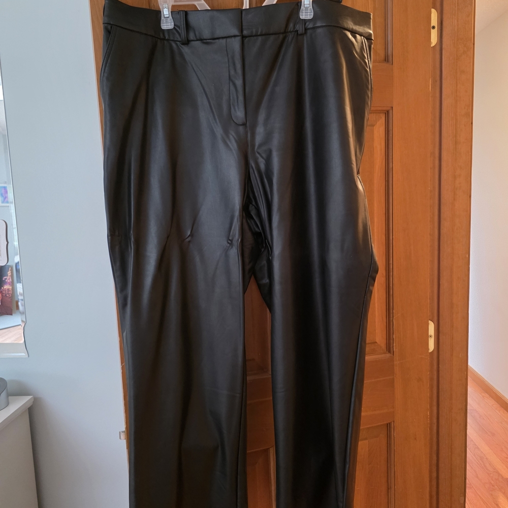 Women's Black Leather Pants